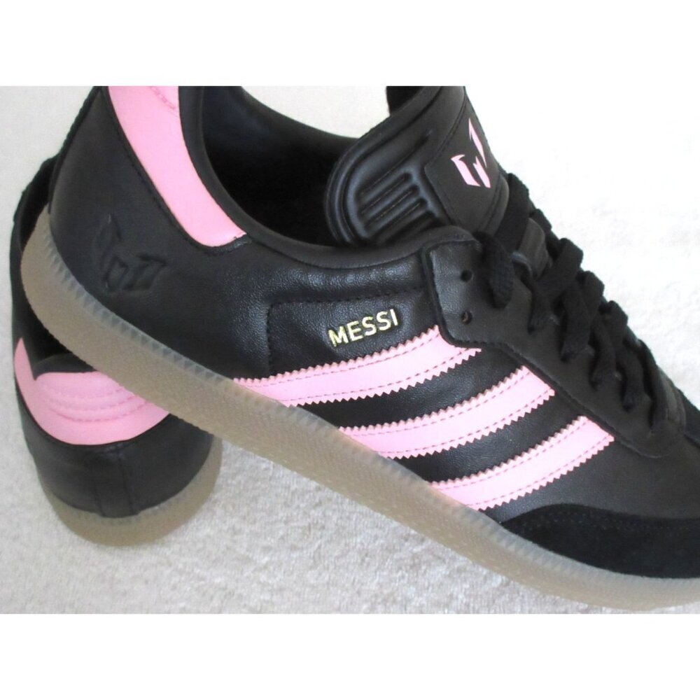 Adidas Men's Samba Messi Black Pink Gum Bottom Soccer Shoes Sizes NIB JP7845 - Picture 2 of 7